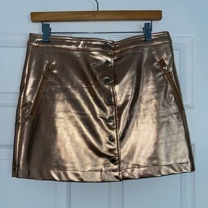 Metallic Mini Skirt